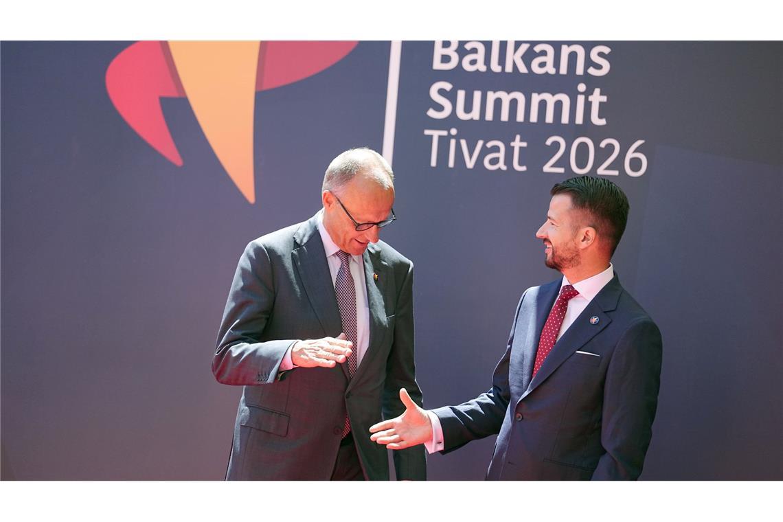 Kanzler Friedrich Merz (CDU) beim Westbalkan-Gipfel in Montenegro.