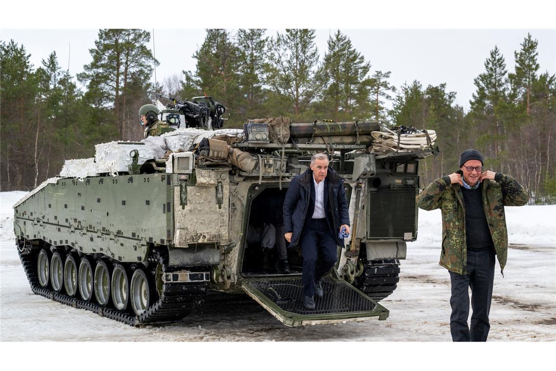 Kanzler Merz und Kanadas Premier gemeinsam bei der Übung "Cold Response".