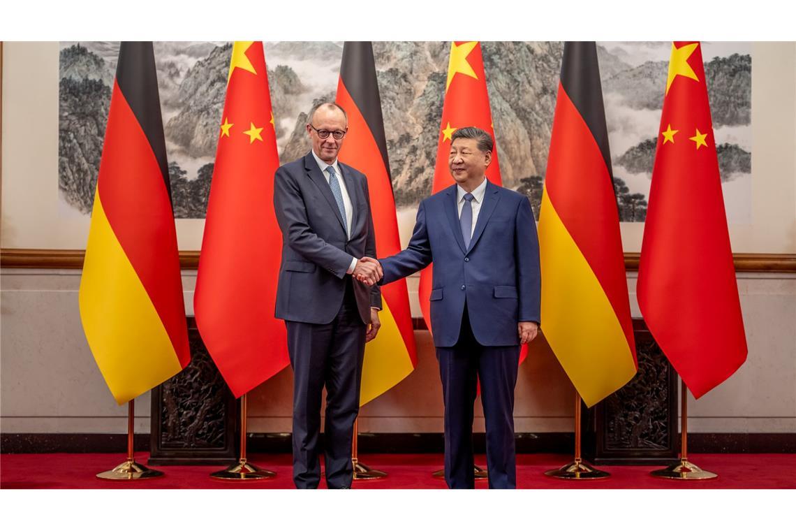 Kanzler Merz will bei seiner China-Reise Chancen für die deutsche Wirtschaft ausloten