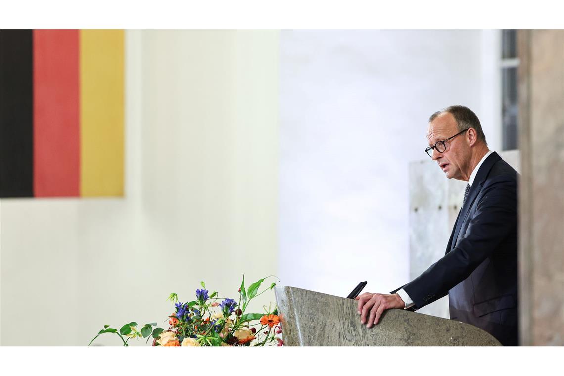 Kanzler Merz würdigte Friedrich von Metzler für sein Wirken als Mäzen