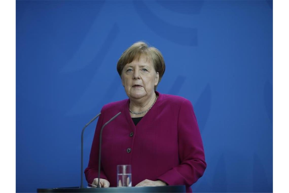 Kanzlerin Angela Merkel sieht nach den neuesten Infektionszahlen in der Corona-Krise „Anlass zu vorsichtiger Hoffnung“. Foto: Markus Schreiber/AP POOL/dpa