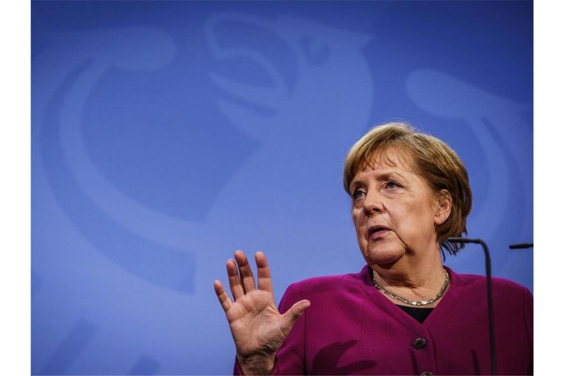 Länder kontern Merkel-Kritik: Keine Corona-Planänderung Kanzlerin Angela Merkel spricht sich gegen eine vorgezogene neue Ministerpräsidentenkonferenz aus. Foto: Michael Kappeler/dpa-pool/dpa