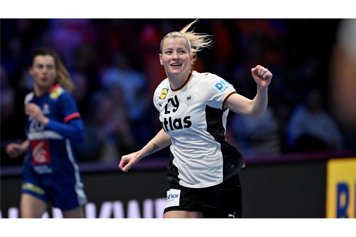 Kapitänin Antje Döll war mit neun Treffern beste deutsche Werferin.