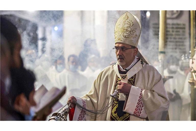 Kardinal Pierbattista Pizzaballa besuchte als erster Kirchenführer seit Kriegsbeginn den Gazastreifen (Archivfoto).