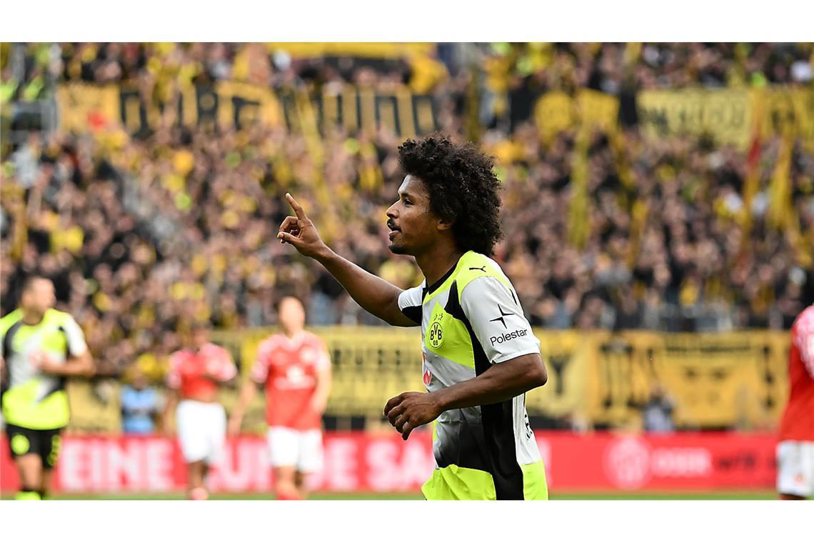 Karim Adeyemi hatte zuletzt viel Grund zur Freude.