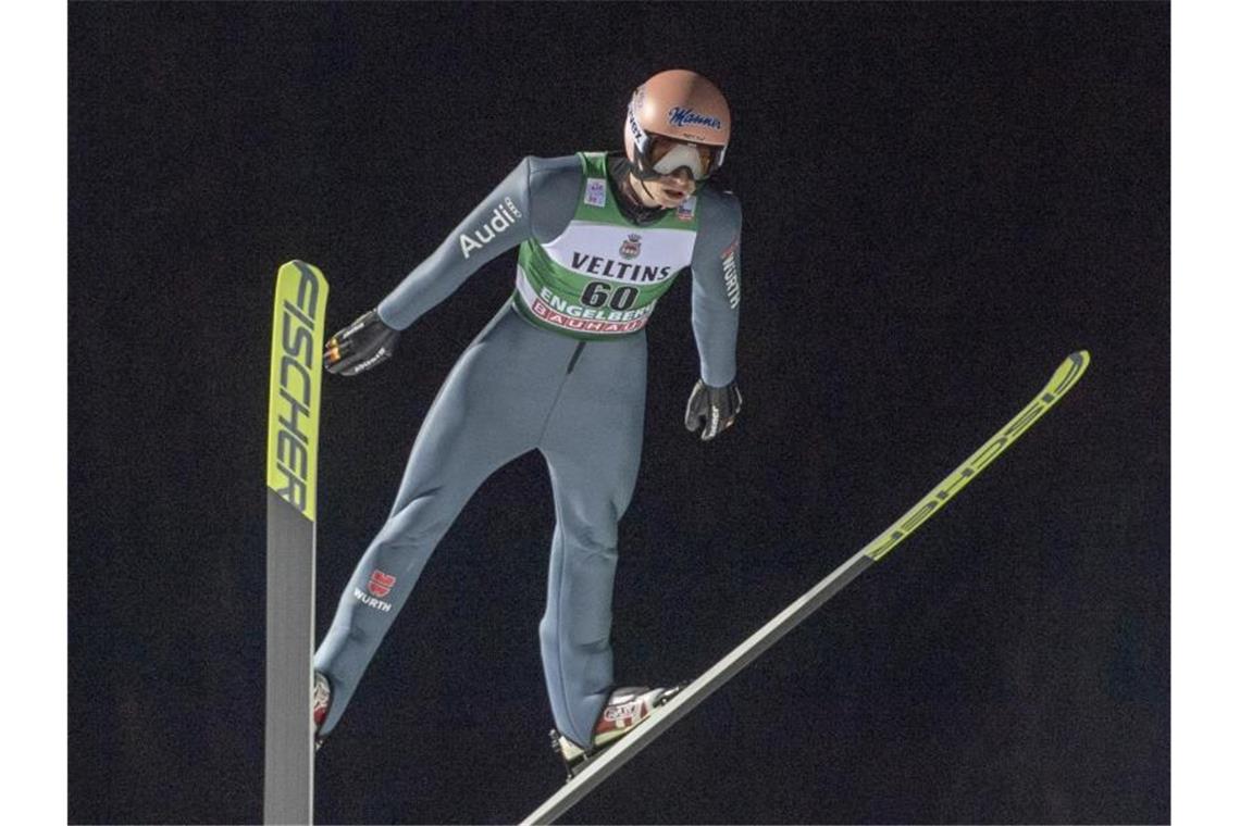 Karl Geiger ist der größte Hoffnungsträger des DSV. Foto: Urs Flueeler/KEYSTONE/dpa