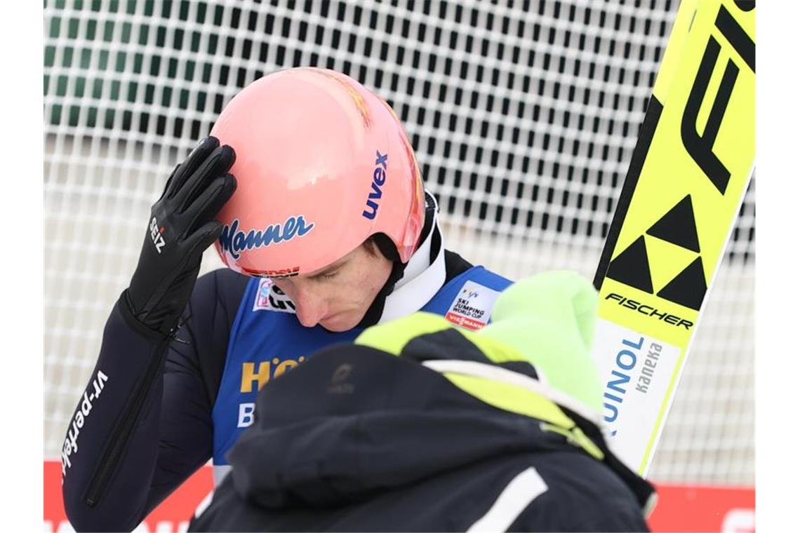Karl Geiger kam in Innsbruck nicht über den 16. Platz hinaus. Foto: Daniel Karmann/dpa