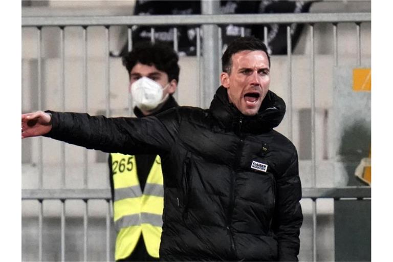 Karlsruhes Trainer Christian Eichner. Foto: Thomas Frey/dpa/Archivbild