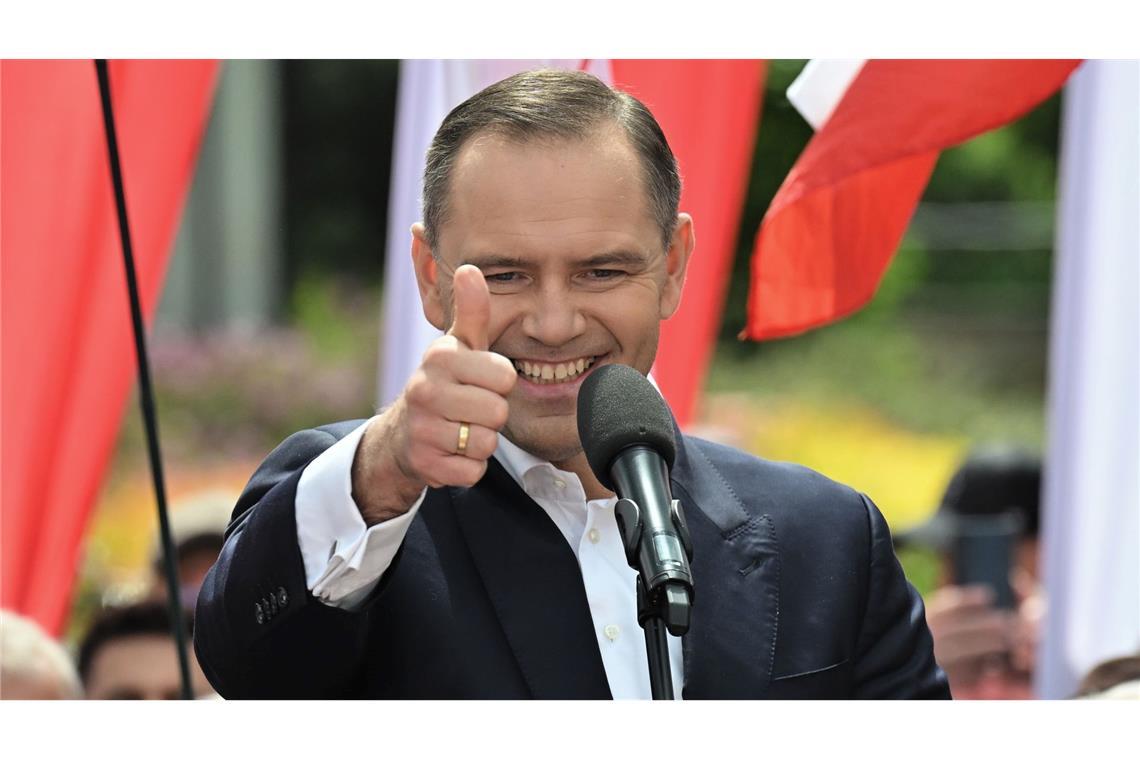 Liberaler und Konservativer bei Wahl in Polen fast gleichauf Karol Nawrocki ist der Kandidat der oppositionellen nationalkonservativen PiS. (Archivbild)