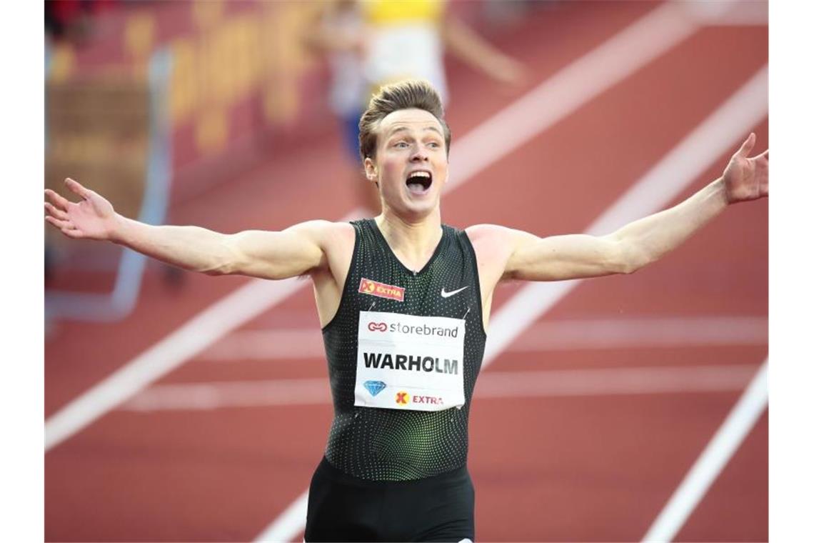 Karsten Warholm aus Norwegen lief in Oslo einen Europarekord. Foto: Lise Åserud/NTB scanpix