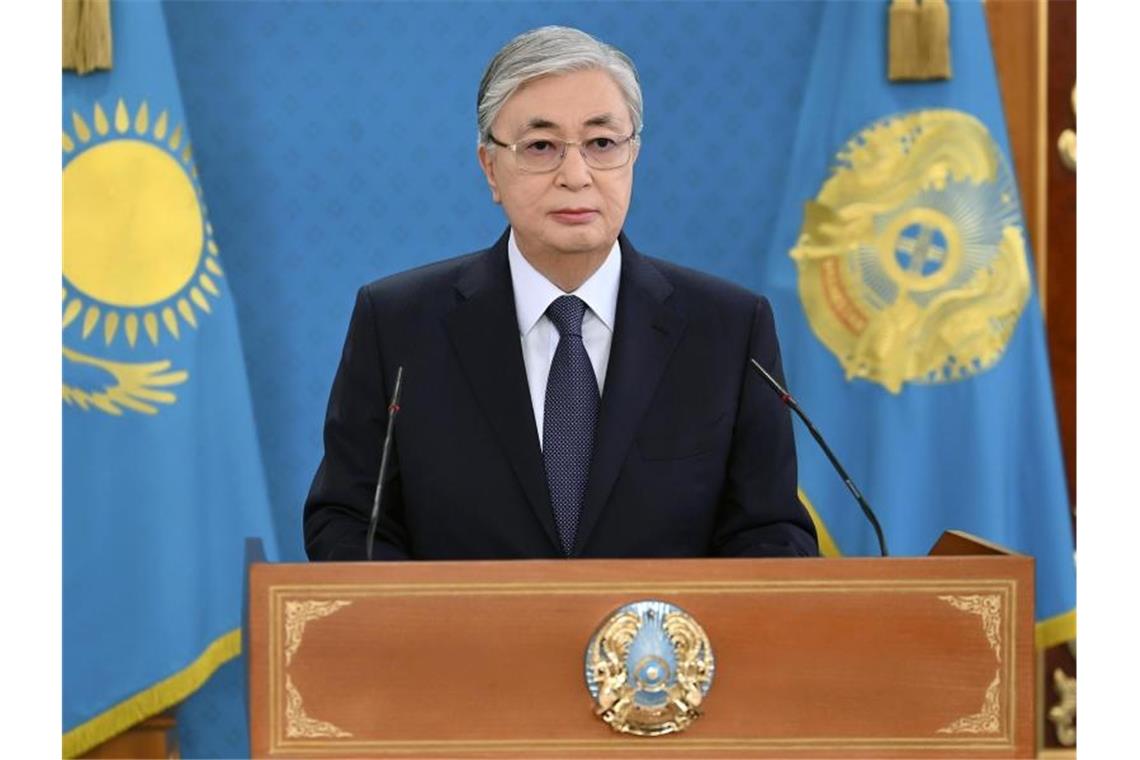 Mehr als 160 Tote bei Unruhen in Kasachstan Kasachstans Präsident Kassym-Schomart Tokajew. Foto: -/Kazakhstan's Presidential Press Service/AP/dpa