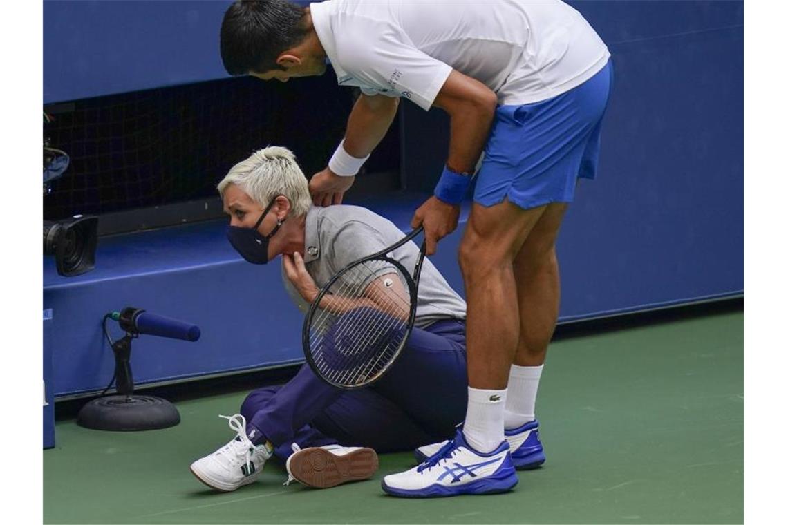 Katapultierte sich bei den US Open selber ins Aus: Novak Djokovic. Foto: Seth Wenig/AP/dpa