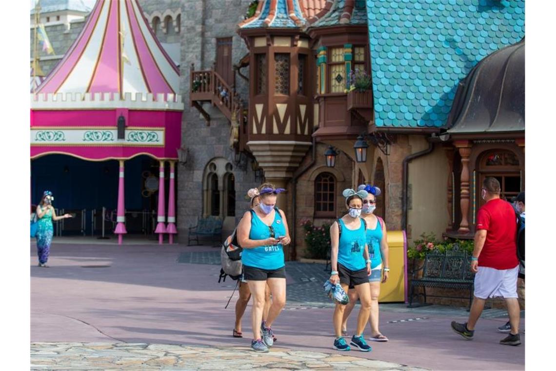 Kaum Gäste im Freizeitpark „Walt Disney World“ in Florida. Foto: Cory Knowlton/ZUMA Wire/dpa