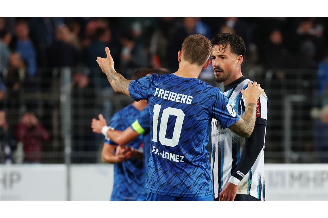 Kehl-Gomez, Berisha (re.): Torschützen unter sich.