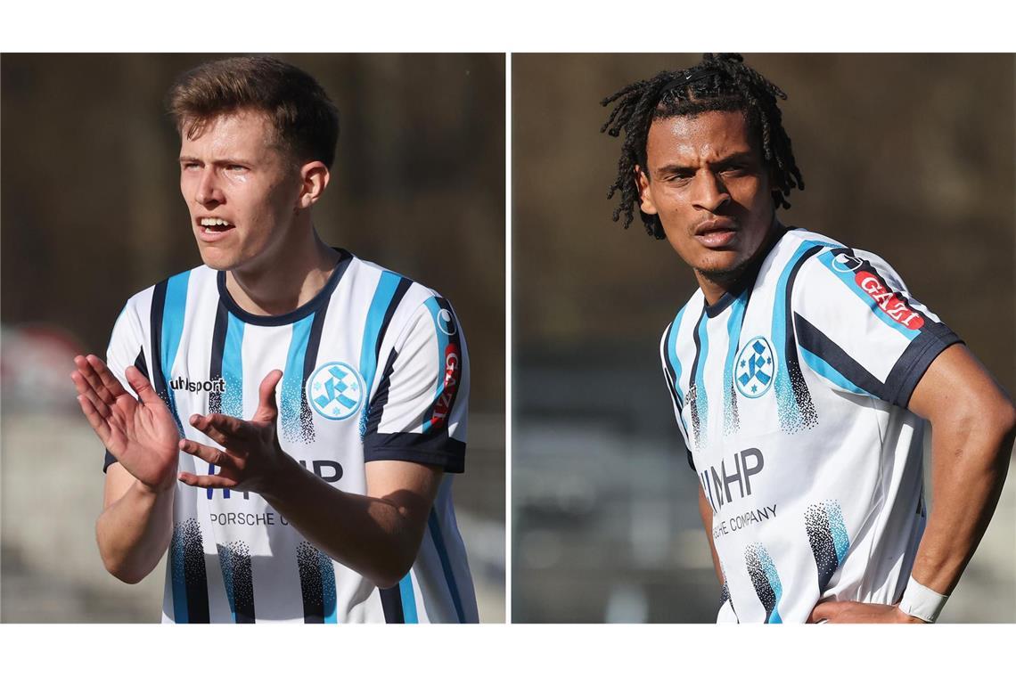 Kehren gegen den FSV Frankfurt noch nicht in den Kader zurück: Vincent Schwab und Melkamu Frauendorf (re.).