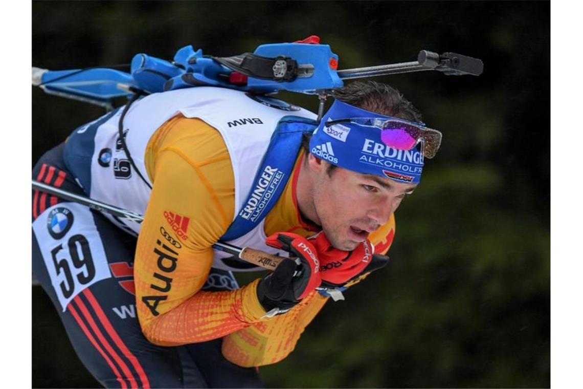 Kehrt in Nove Mesto in den Biathlon-Weltcup zurück: Simon Schempp. Foto: Hendrik Schmidt/zb/dpa