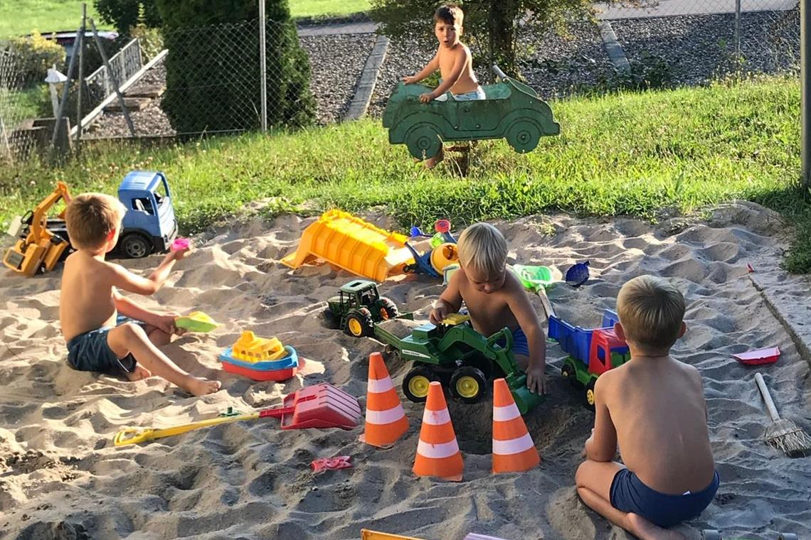 Aspach lenkt ein: Spielplätze bleiben erhalten Kein Bedarf mehr für einen Spielplatz? Die Eltern aus dem Hornungshoferweg in Kleinaspach beweisen mit Fotos das Gegenteil.Foto: M. Appel