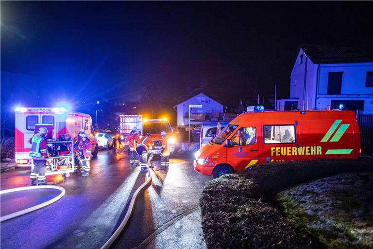 Kellerbrand in Backnang. Foto: S. Adomat/7aktuell