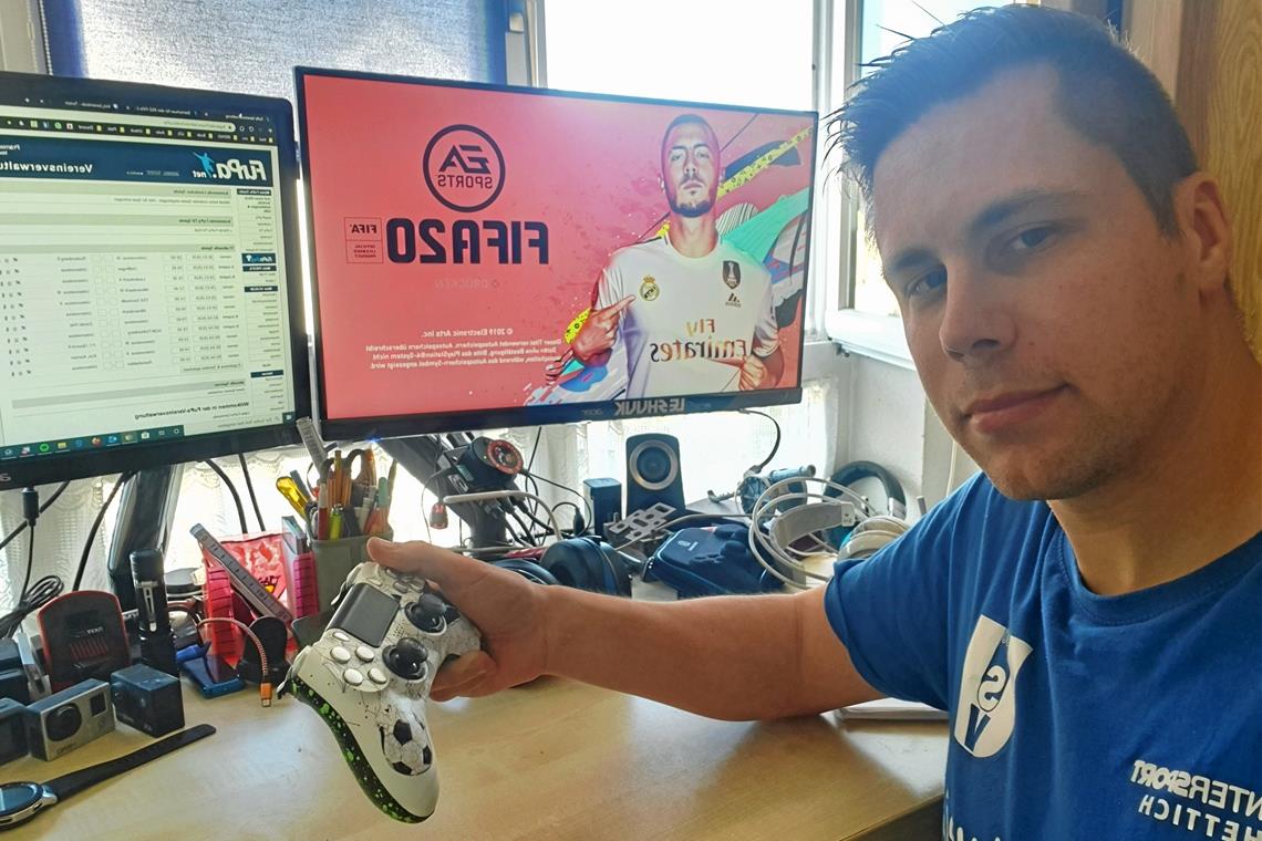 Viel Spaß auf virtueller Ebene Kevin Flatau vom SV Unterweissach findet den BKZ-FIFA-Cup als eine gute Idee. Foto: privat