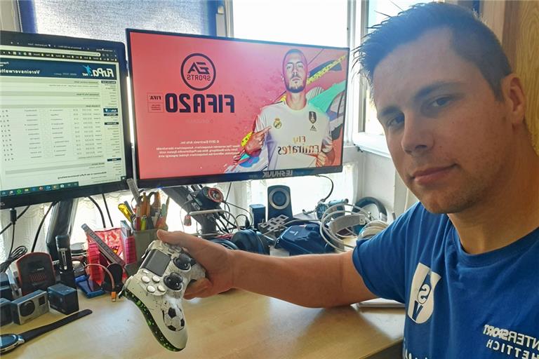 Kevin Flatau vom SV Unterweissach findet den BKZ-FIFA-Cup als eine gute Idee. Foto: privat
