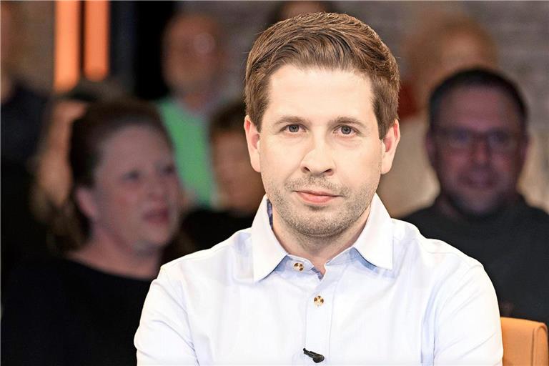 Kevin Kühnert bei einem TV-Auftritt.