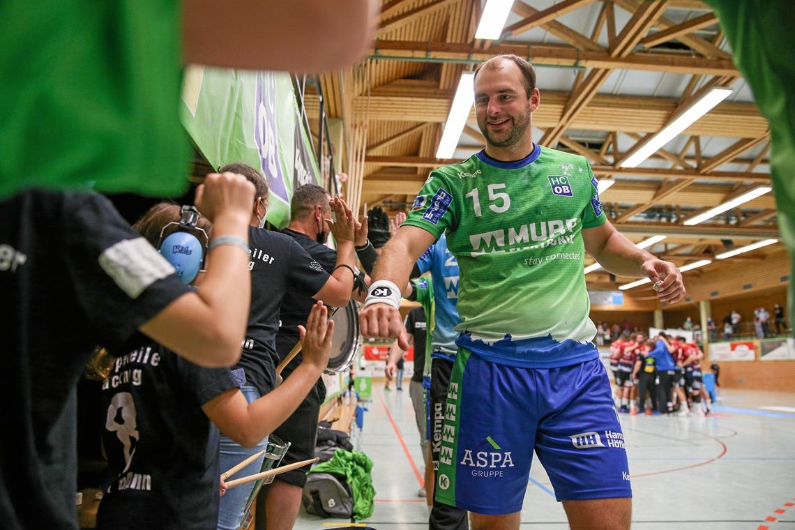 Kevin Wolf ist einer von drei prägenden Akteuren, die morgen Abschied beim HC Oppenweiler/Backnang nehmen. Foto: Alexander Becher