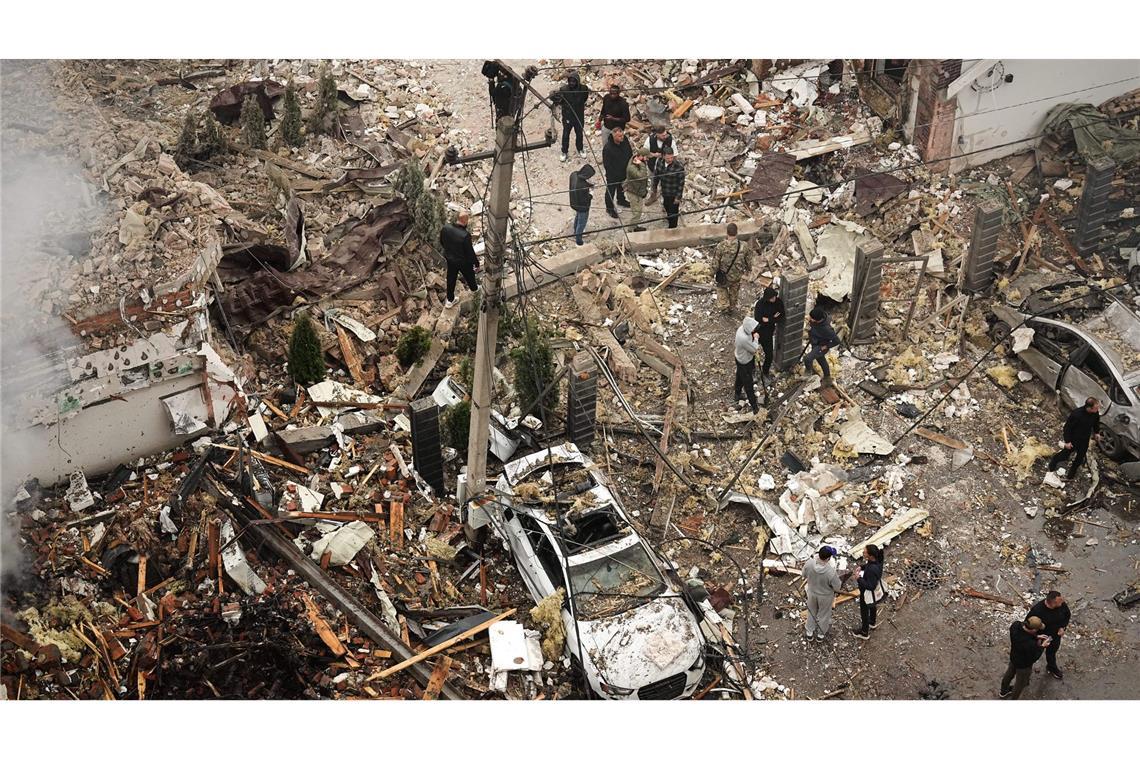 Kiew war eines der Ziele der russischen Angriffe in der Nacht und in den Morgenstunden.