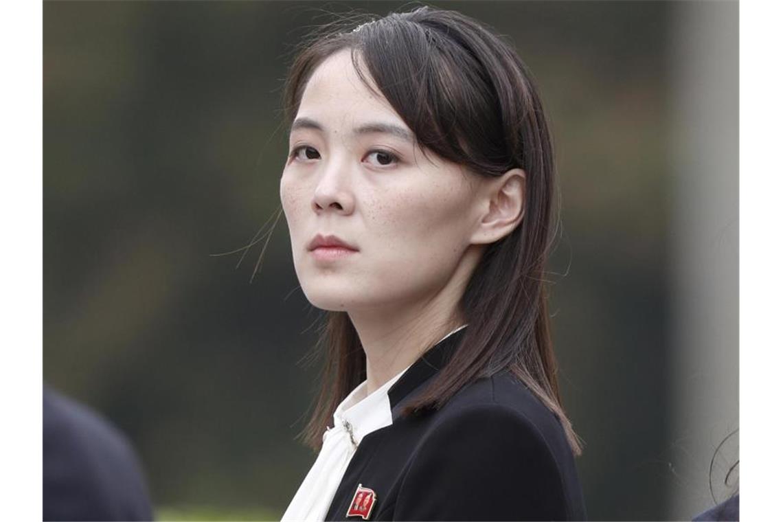 Nordkorea droht den USA und Südkorea wegen Militärübungen Kim Yo Jong, hier im Jahr 2019, ist die Schwester von Nordkoreas Machthaber Kim Jong Un. Foto: Jorge Silva/Pool Reuters via AP/dpa