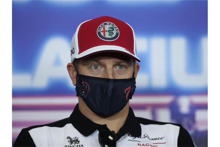 Kimi Räikkönen bei der Pressekonferenz in Mexiko-Stadt. Foto: Edgard Garrido/Reuters Pool/dpa