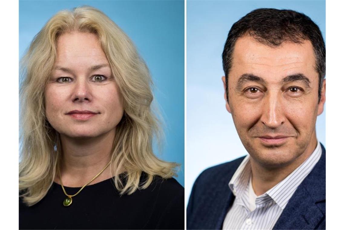 Kirsten Kappert-Gonther und Cem Özdemir wollen für den Fraktionsvorsitz der Grünen im Bundestag kandidieren. Foto: Michael Kappeler