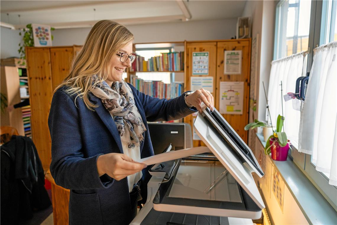 Bürokratie: Zeitfresser oder Hilfe? Kitaleiterin Lena Söhnholz freut sich auf ein Mehr an Digitalisierung. Foto: Alexander Becher