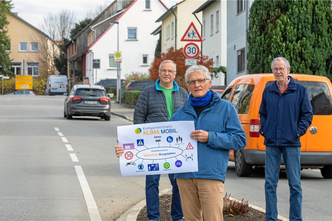 Großer Frust wegen Projekt Klima Mobil in Burgstetten Klaus Jenne, Heinz Brenner und Hans Walker (von links) engagierten sich in Sachen Reduzierung des Verkehrslärms in der Gemeinde Burgstetten bereits vor drei Jahren. Archivfoto: Alexander Becher