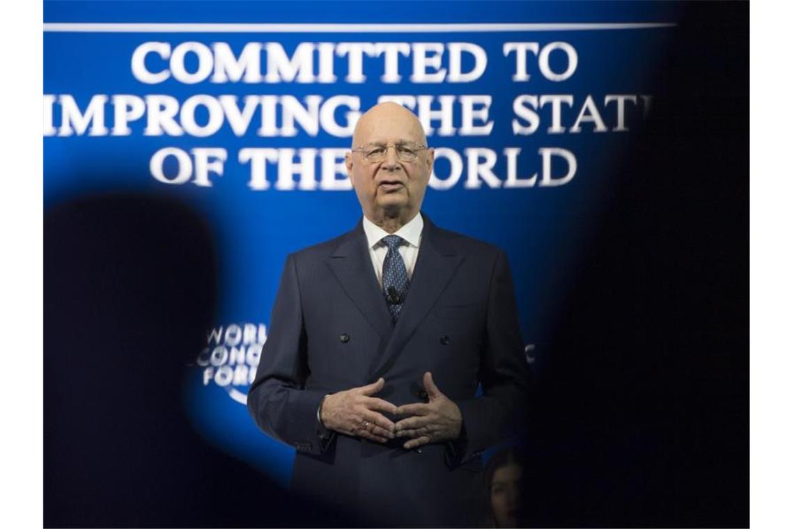 Klaus Schwab, Gründer und Vorstandsvorsitzender des Weltwirtschaftsforums. Foto: Laurent Gillieron/KEYSTONE