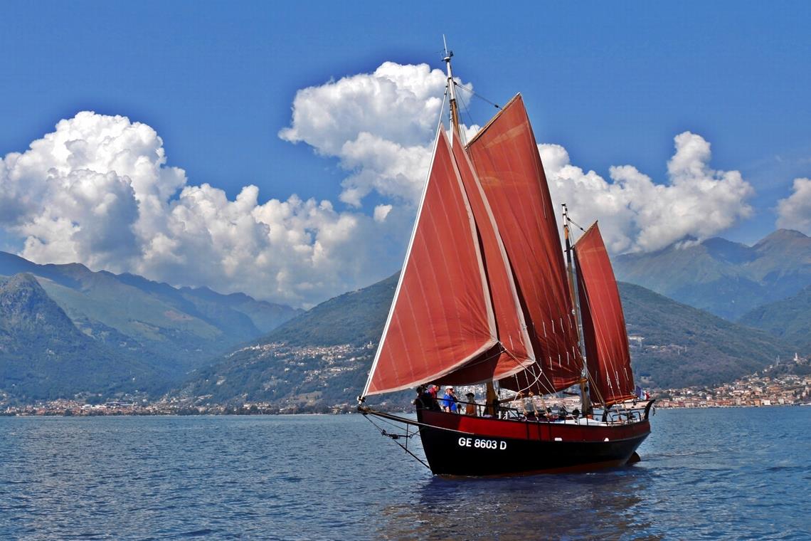 Die zweite Heimat auf dem Comer See Klaus und Sabine Eitel aus Rietenau auf ihrem traditionellen Segelkutter auf dem Comer See