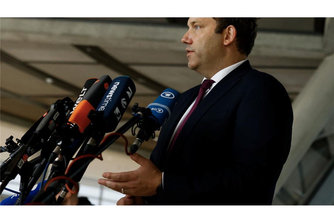 Klingbeil reagierte - und nahm den Verkehrsminister in die Verantwortung.