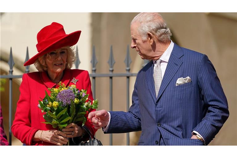 König Charles III. und Königin Camilla nehmen am Ostergottesdienst teil.