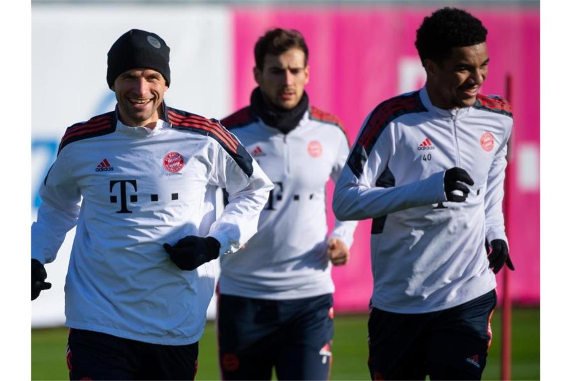 Können in der Champions League den sechsten Sieg im sechsten Gruppenspiel holen: Abschlusstraining beim FC Bayern. Foto: Sven Hoppe/dpa