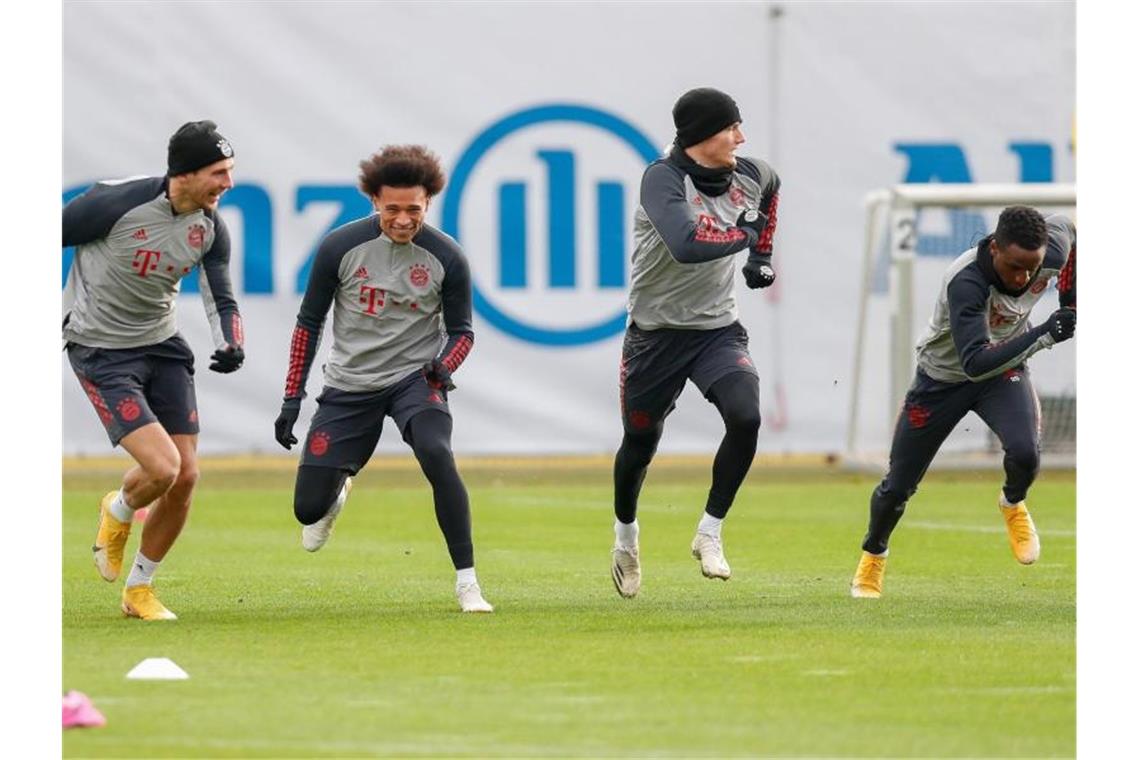 Können sich unbeschwert auf das Spiel gegen Lokomotive Moskau vorbereiten, weil die Bayern schon als Gruppensieger feststehen. Foto: Marco Donato/FC Bayern München AG/FCB/dpa