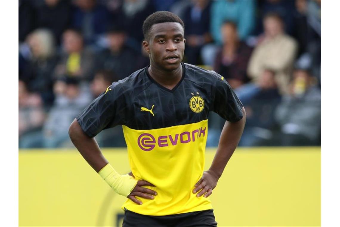Könnte bald der jüngste Spieler der Bundesliga sein: Youssoufa Moukoko von Borussia Dortmunds U19. Foto: Revierfoto/dpa
