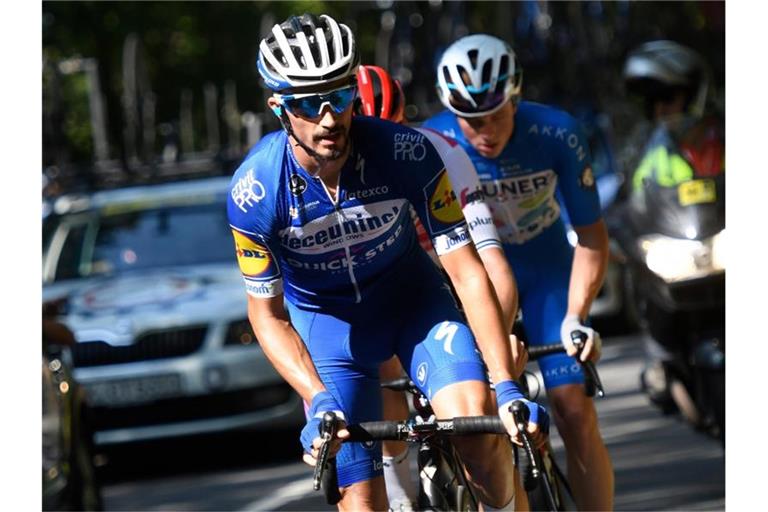 Könnte bei der WM sein Super-Jahr krönen: Der Franzose Julian Alaphilippe (vorn). Foto: Bernd Thissen