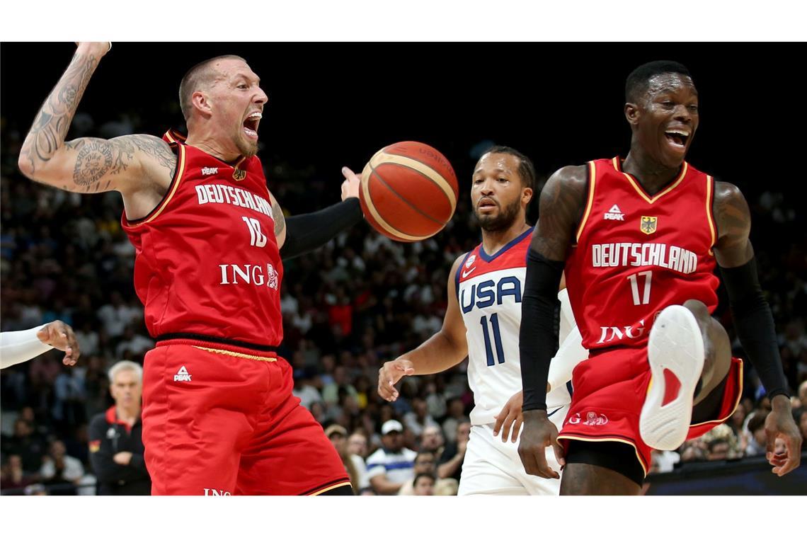 Kongeniale Partner: Daniel Theis (l) und Dennis Schröder (r).