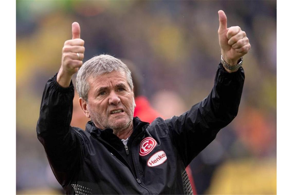 Von Kovac bis Nübel: Die Gesichter der Saison 2018/2019 Konnte mit Düsseldorf früh den Klassenerhalt feiern: Fortuna-Coach Friedhelm Funkel. Foto: Marius Becker