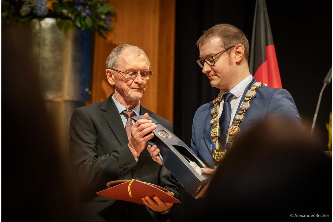 Konrad Zurmühl beim Neujahrsempfang der Stadt Backnang im Backnanger Bürgerhaus