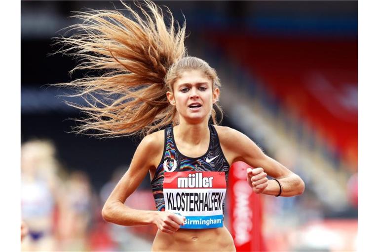 Konstanze Klosterhalfen hat einen deutschen Rekord über die 10.000 Meter aufgestellt. Foto: Martin Rickett/PA Wire/dpa