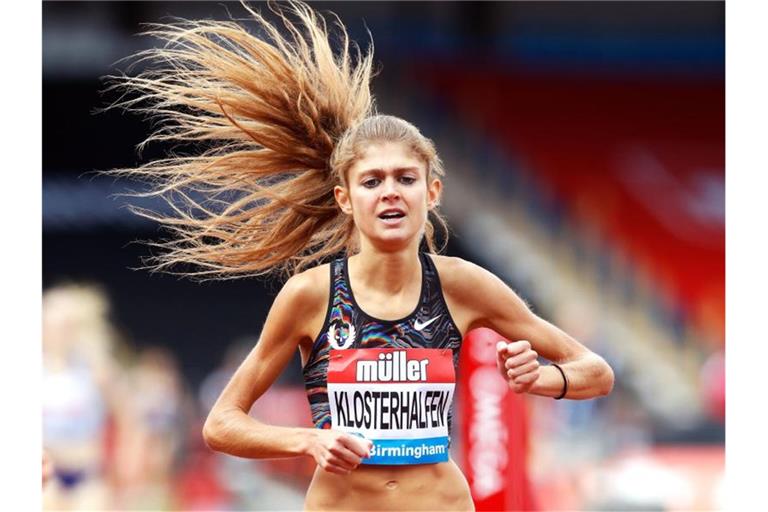 Konstanze Klosterhalfen lief die 1609 Meter beim Diamond-League-Meeting in Birmingham in 4:21,11 Minuten. Foto: Martin Rickett/PA Wire