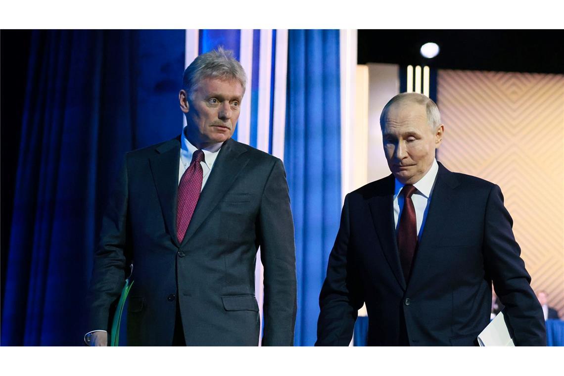 Kremlsprecher Peskow spricht von Terror gegen Putin und Russland. (Archivbild)