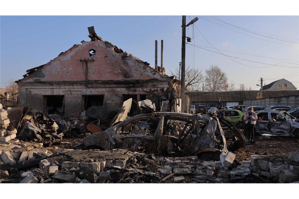Kriegszerstörte Ukraine.
