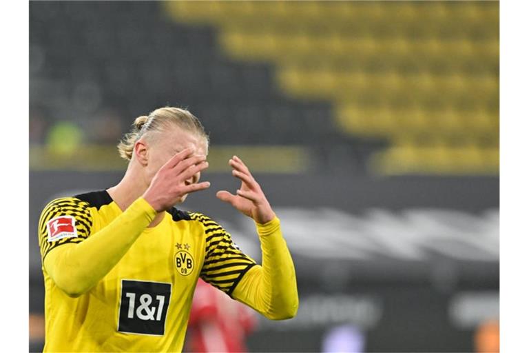 Kritik statt Jubel: Ausnahmestürmer Erling Haaland findet harte Worte gegen den BVB. Foto: David Inderlied/dpa