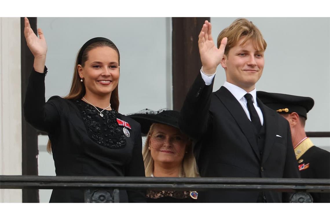 Kronprinzessin Ingrid Alexandra (l) und ihr Bruder Sverre Magnus.