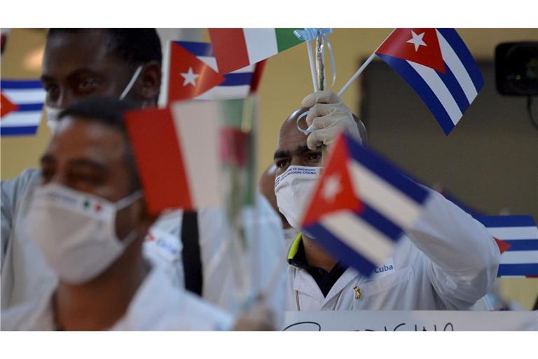 Kubanische Sanitätsbrigaden sind in vielen Ländern der Karibik im Einsatz.